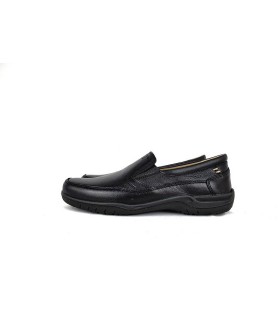 Luisetti mocasín hombre piel negro perfil horma ancha