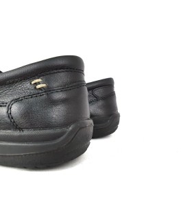vista trasera mocasín negro Luisetti plantilla extraíble