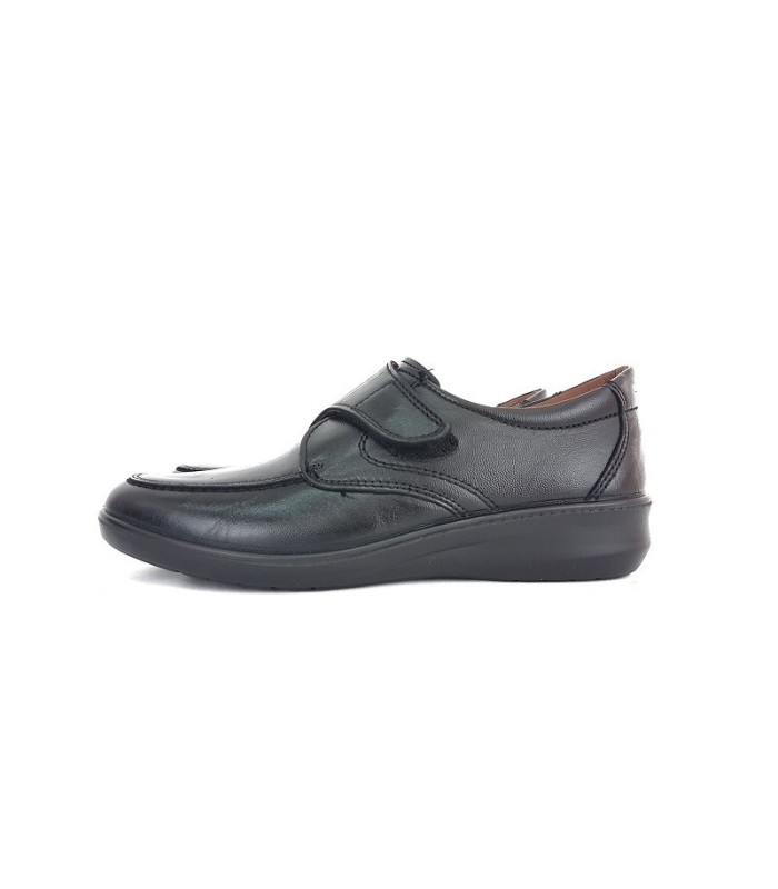 Zapato profesional de mujer de trabajo negro con cierre de velcro de Luisetti