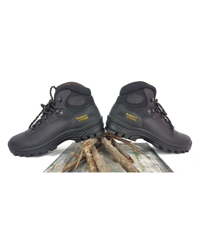 "Botas de trekking Grisport marrón-negras con tecnología GRITEX y suela de poliuretano"