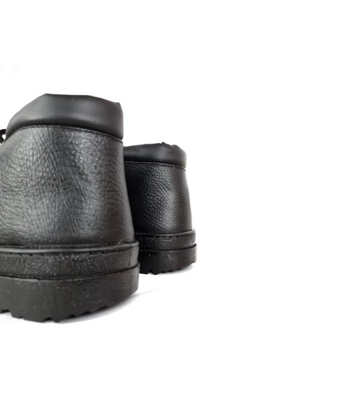 Bota de piel negra con cordones para hombre fabricada por Mafer