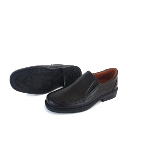 Suela de Mocasín hombre ancho Luisetti en piel negra comodo.