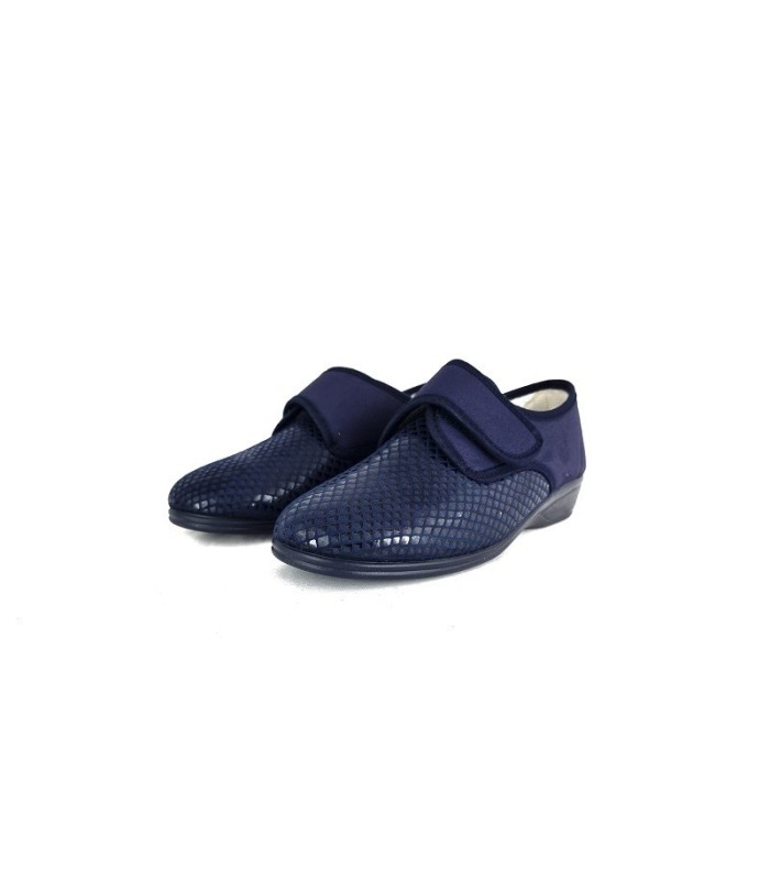 Foto de perfil medio:
Zapatilla cierre velcro licra azul Doctor Cutillas