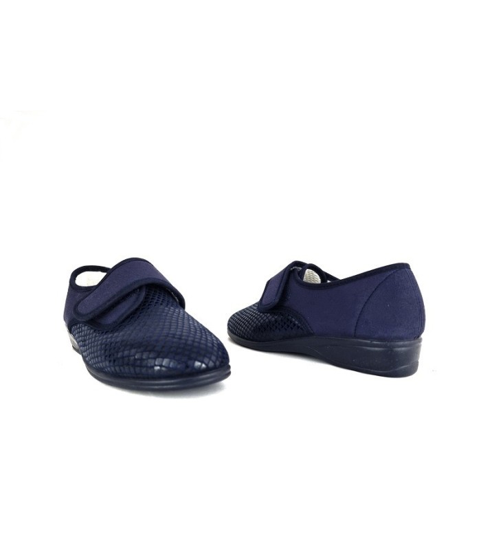 Zapatilla alpargata cierre velcro textil elástico Doctor Cutillas azul