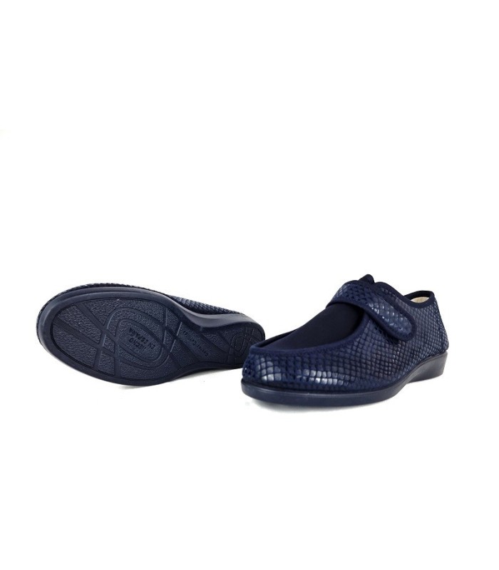Piso de goma antideslizante en zapatillas Confort Doctor Cutillas color azul