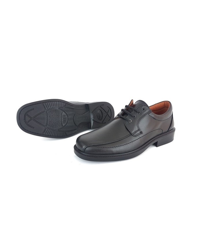 Zapatos de hombre para trabajar,para profesionales de la hostelería en negro con cordones de Luisetti