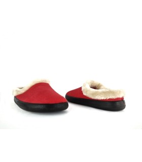 zapatilla de casa del fabricante Natural Line para mujer descalza en color roja