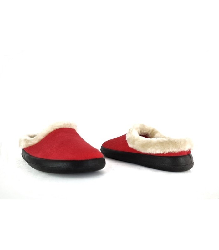 zapatilla de casa del fabricante Natural Line para mujer descalza en color roja