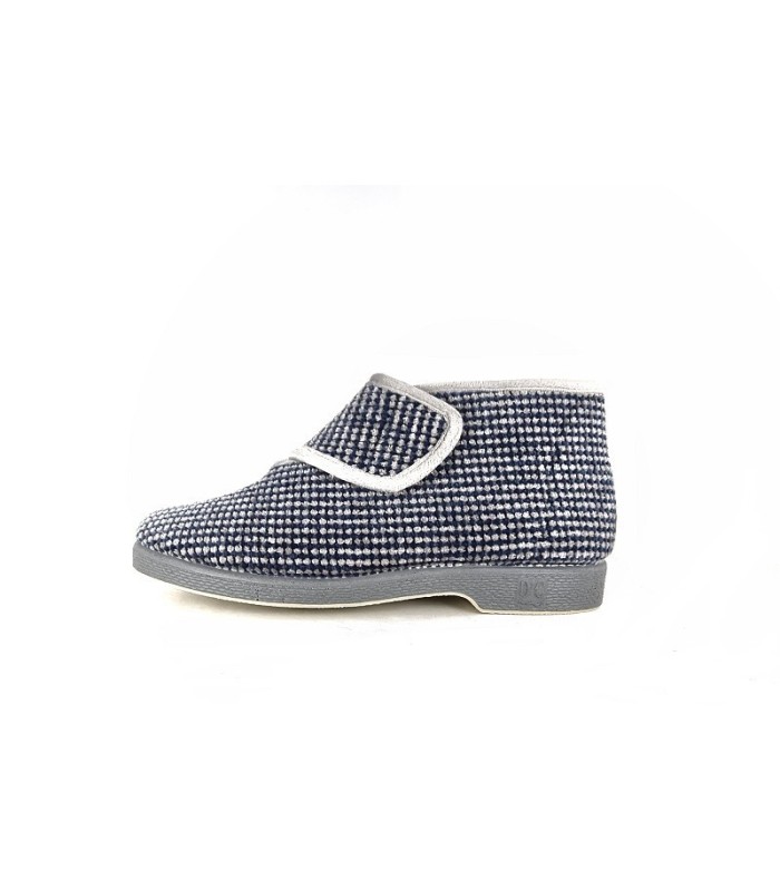 zapatilla de casa para mujer con cierre de velcro del Doctor cutillas de color azul para invierno