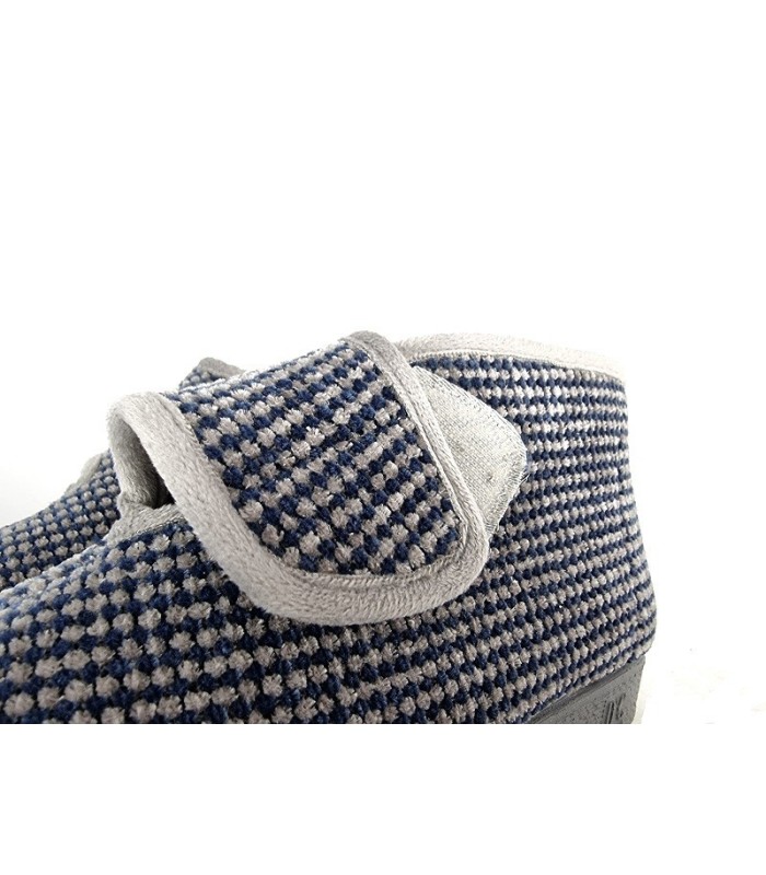 zapatillas de casa para mujer con cierre de velcro del Doctor cutillas de color azul para invierno