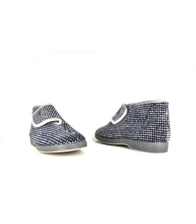 zapatillas de casa para mujer con cierre de velcro del Doctor cutillas de color azul para invierno