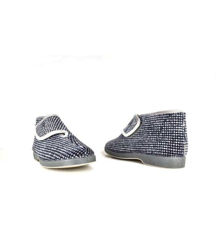 zapatillas de casa para mujer con cierre de velcro del Doctor cutillas de color azul para invierno