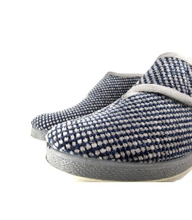 zapatilla de casa para mujer rosa con cierre de velcro del Doctor cutillas de color azul para invierno