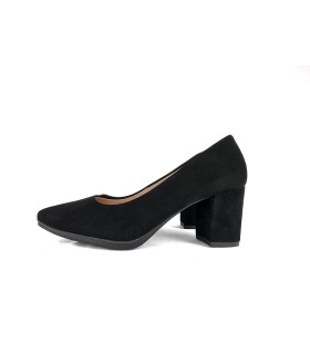 Zapato mujer tacón Urban medio planta de gel de negro