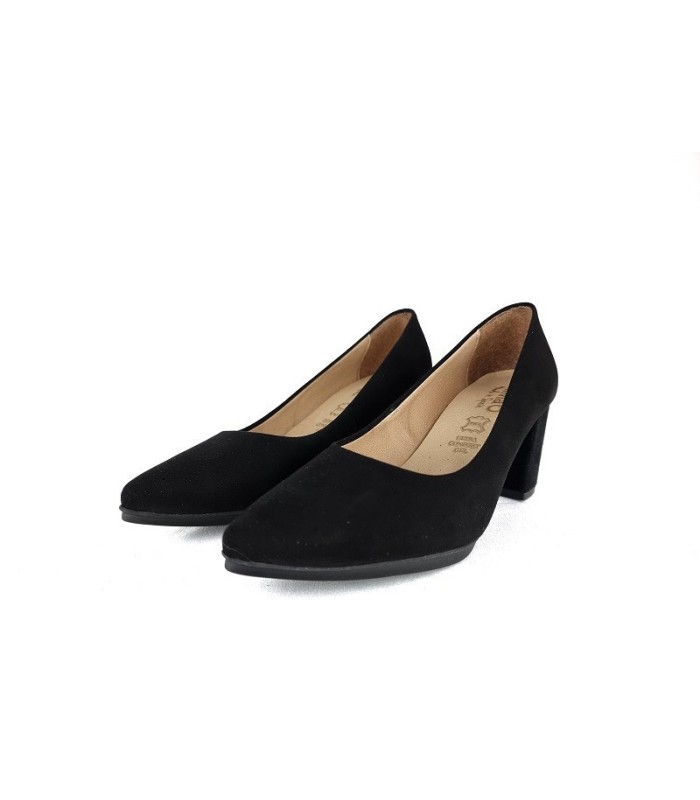 Zapato mujer tacón Urban medio planta de gel de negro