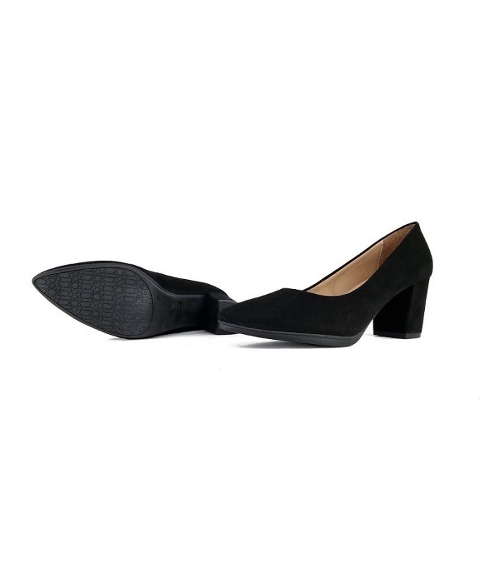 Zapato mujer tacón Urban medio planta de gel de negro