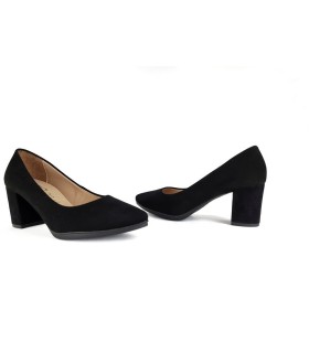 Zapatos mujer tacón Urban medio planta de gel de negro