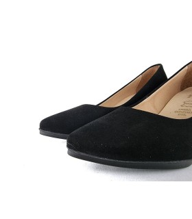 Zapato mujer tacón Urban medio planta de gel de negro