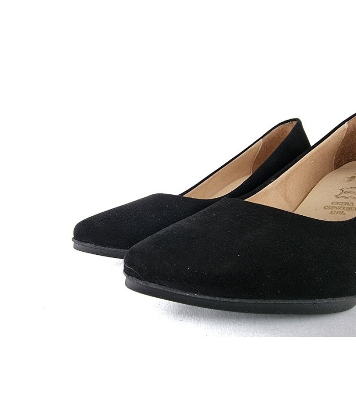 Zapato mujer tacón Urban medio planta de gel de negro