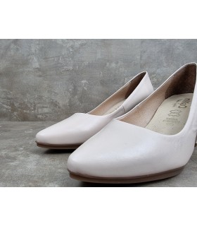 Zapatos salón tacón medio piel maquillaje de Mimao, vista de gota d gel de plantilla
