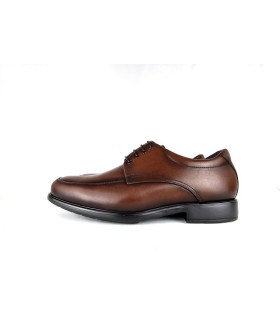 Zapato hombre piel horma ancha cordones de Tolino marron