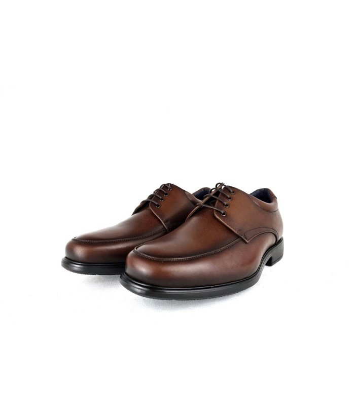 Zapatos hombre piel horma ancha cordones de Tolino marron