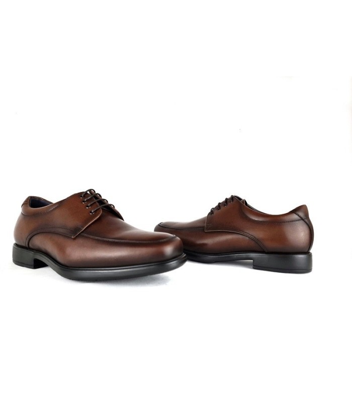 Zapatos hombre piel horma ancha cordones de Tolino marron