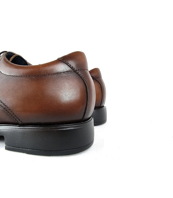 Zapato hombre piel horma ancha cordones de Tolino marron