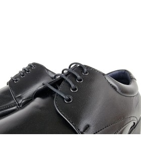 Zapato hombre piel horma ancha cordones de Tolino negro
