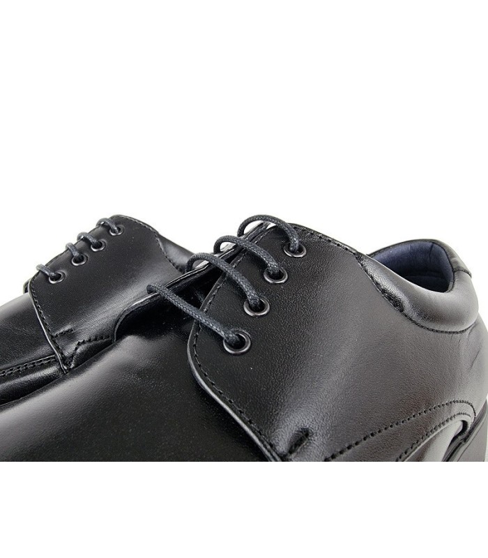 Zapato hombre piel horma ancha cordones de Tolino negro