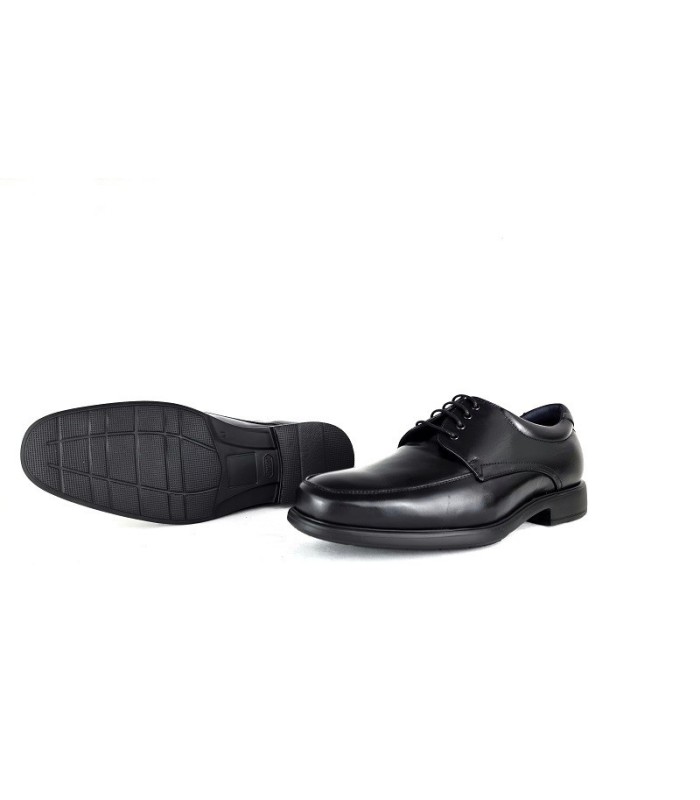 Zapato hombre piel horma ancha cordones de Tolino negro