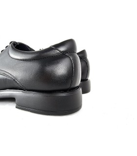 Zapato hombre piel horma ancha cordones de Tolino negro