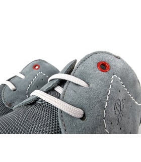Zapato hombre cordones piel gris de Notton