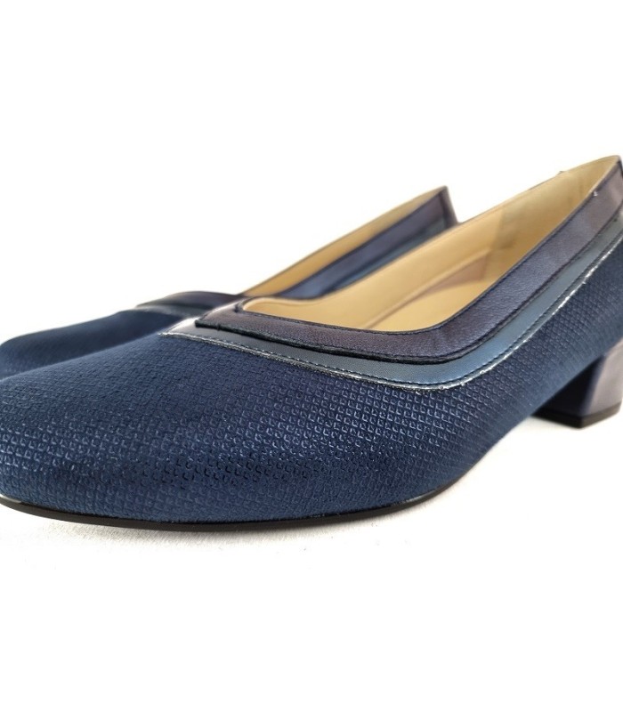 Zapato mujer tacón medio azul del Doctor Cutillas