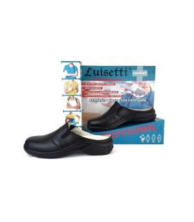 Zuecos sanitario cómodo para profesionales piel negro