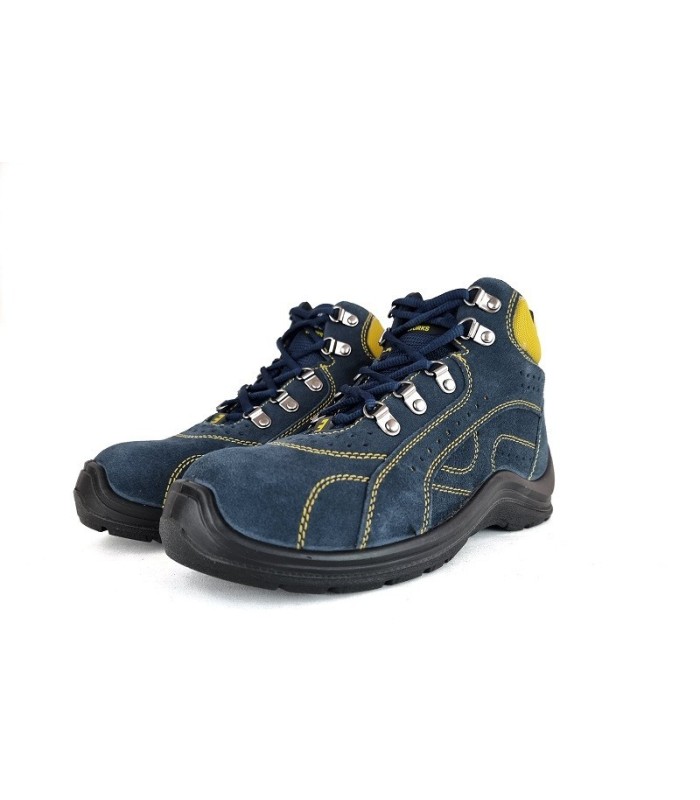 Botas seguridad respirable de gamuza azul de Safety Jogger