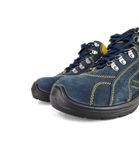 Bota seguridad respirable de gamuza azul de Safety Jogger