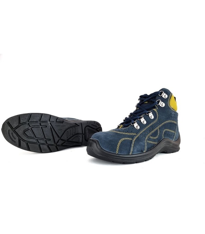 Bota seguridad respirable de gamuza azul de Safety Jogger