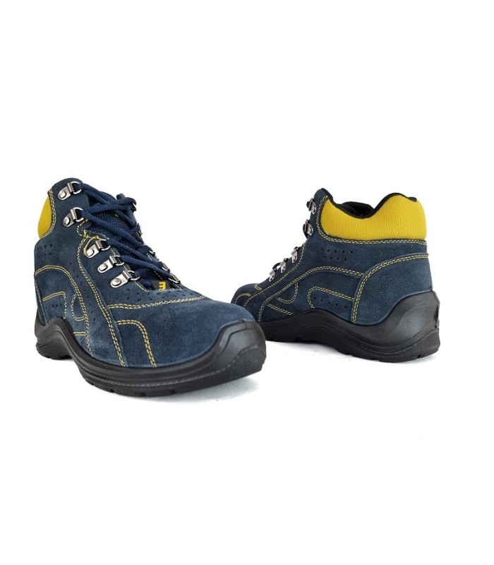 Botas seguridad respirable de gamuza azul de Safety Jogger