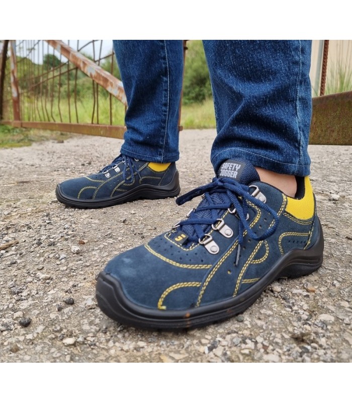 ZAPATO SEGURIDAD TITAN GAMUZA AZUL DE SAFETY JOGGER