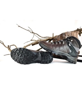 Botas senderismo piel engrasada marrón de Grisport de hombre con membrana Gritex