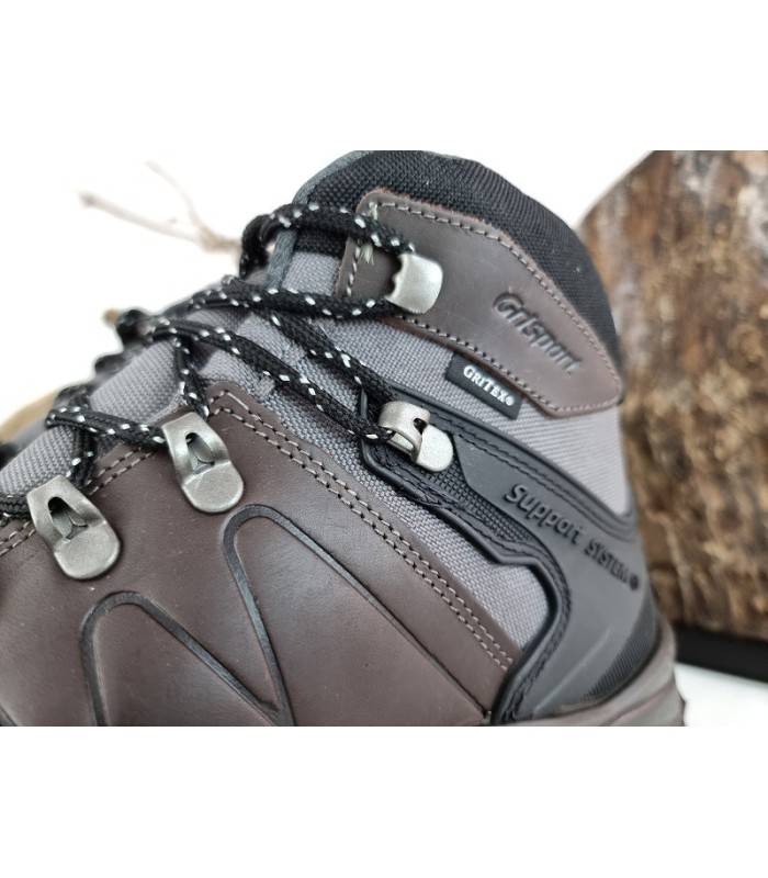 Botas senderismo piel engrasada marrón de Grisport de hombre con membrana Gritex