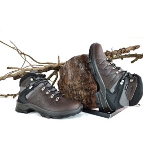 Botas senderismo piel engrasada marrón de Grisport de hombre con membrana Gritex
