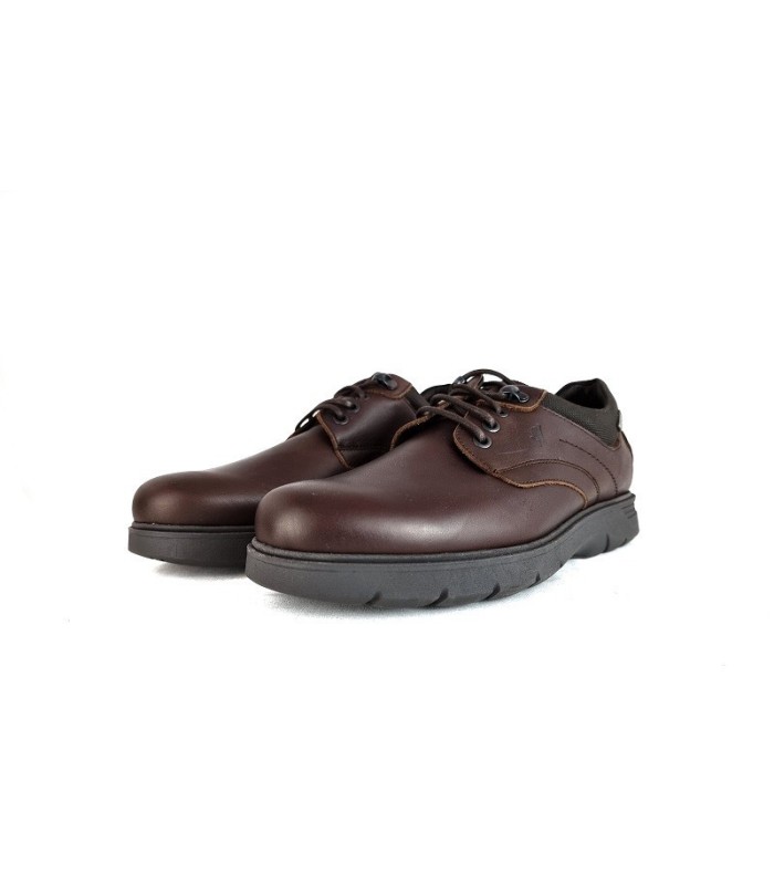 Zapato piel marrón con cordones de Himalaya