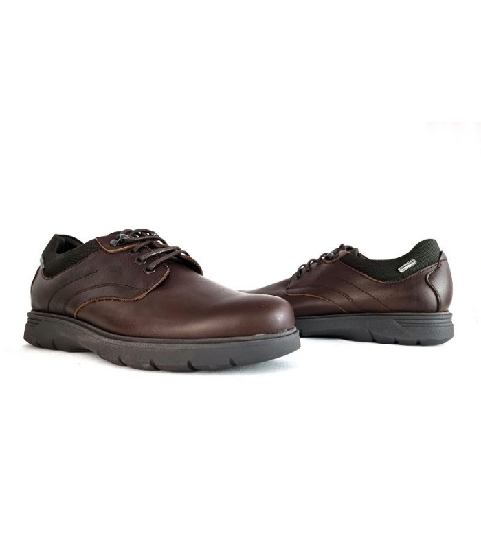 Zapato piel marrón con cordones de Himalaya