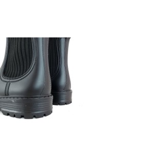 Botín de agua katiuska RAIN calcetín negro de Chika10