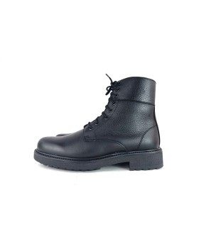 Bota piel negra estilo militar  hombre forro pelo de Nifty