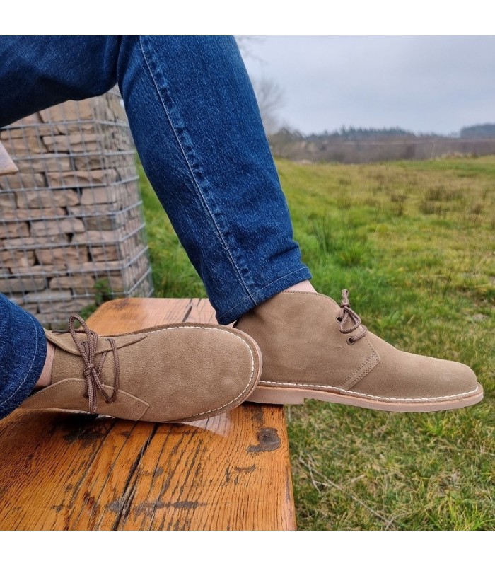 Botas safari para hombre, carapijos, pisacacas en color beige
