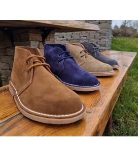 Botas safari para hombre, carapijos, pisacacas en color beige, camel,azul o gris