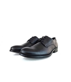 Zapatos de vestir hombre para ceremonia piel negro con cordones de Baerchi.